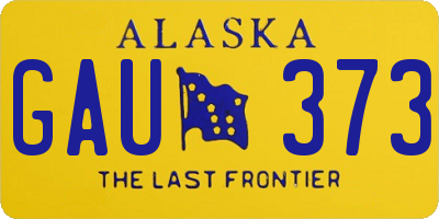 AK license plate GAU373