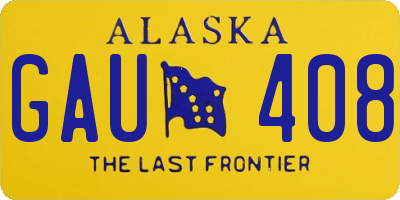AK license plate GAU408