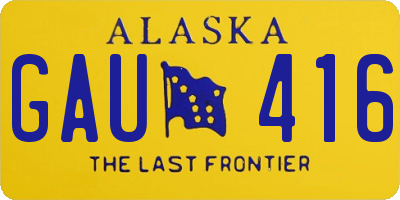 AK license plate GAU416