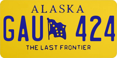 AK license plate GAU424