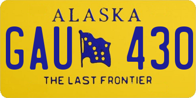 AK license plate GAU430