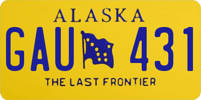 AK license plate GAU431