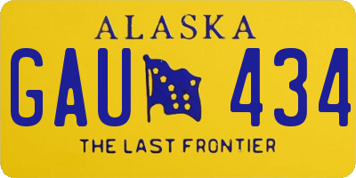 AK license plate GAU434