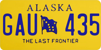 AK license plate GAU435