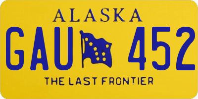 AK license plate GAU452