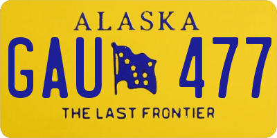 AK license plate GAU477