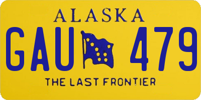 AK license plate GAU479