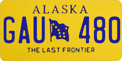 AK license plate GAU480