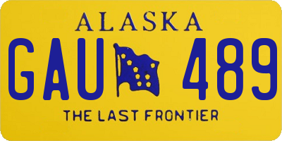 AK license plate GAU489