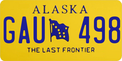 AK license plate GAU498