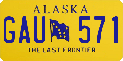 AK license plate GAU571