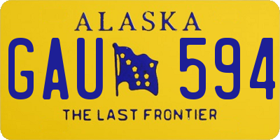 AK license plate GAU594