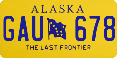 AK license plate GAU678