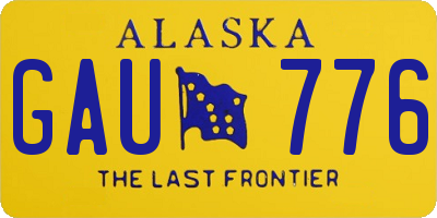 AK license plate GAU776