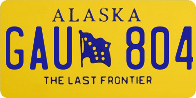 AK license plate GAU804
