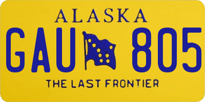 AK license plate GAU805