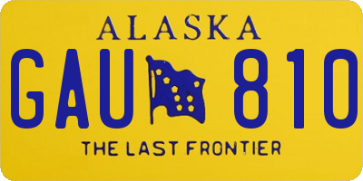 AK license plate GAU810