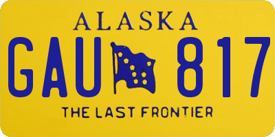 AK license plate GAU817