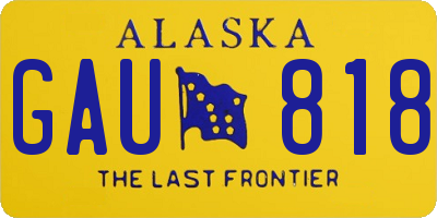 AK license plate GAU818