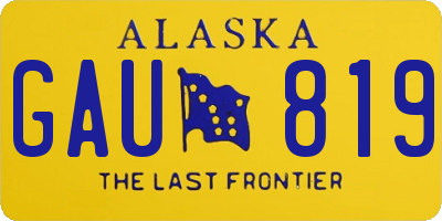 AK license plate GAU819