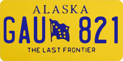 AK license plate GAU821