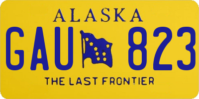 AK license plate GAU823