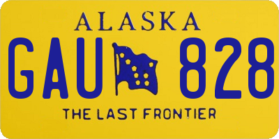 AK license plate GAU828