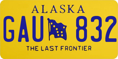 AK license plate GAU832
