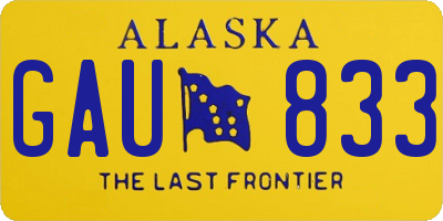 AK license plate GAU833