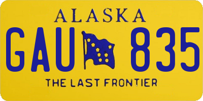 AK license plate GAU835