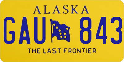 AK license plate GAU843