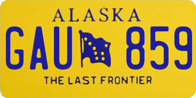 AK license plate GAU859