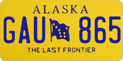 AK license plate GAU865