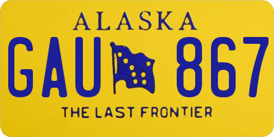 AK license plate GAU867