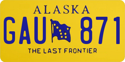 AK license plate GAU871