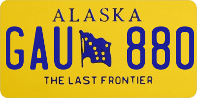AK license plate GAU880