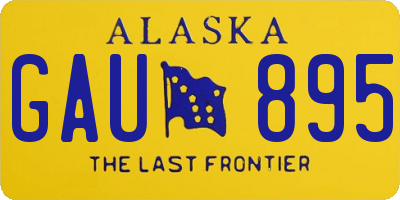 AK license plate GAU895