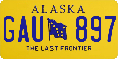 AK license plate GAU897