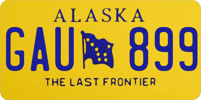 AK license plate GAU899