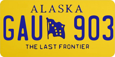 AK license plate GAU903