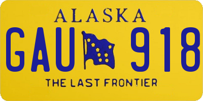 AK license plate GAU918