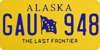 AK license plate GAU948