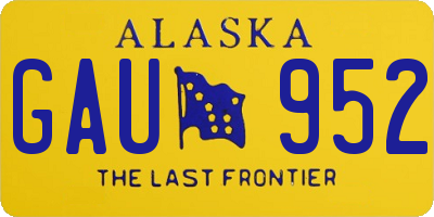 AK license plate GAU952