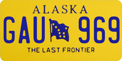 AK license plate GAU969
