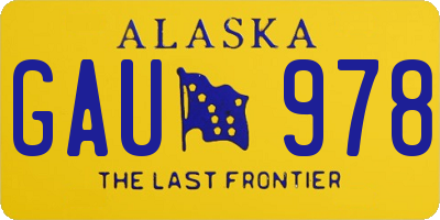 AK license plate GAU978