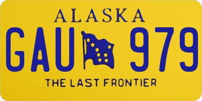 AK license plate GAU979
