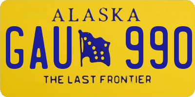 AK license plate GAU990