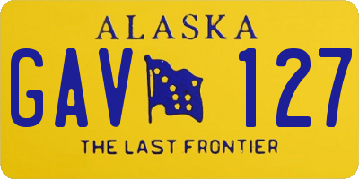 AK license plate GAV127