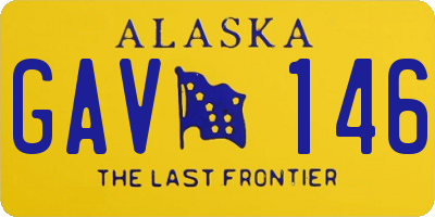AK license plate GAV146