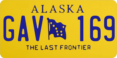 AK license plate GAV169